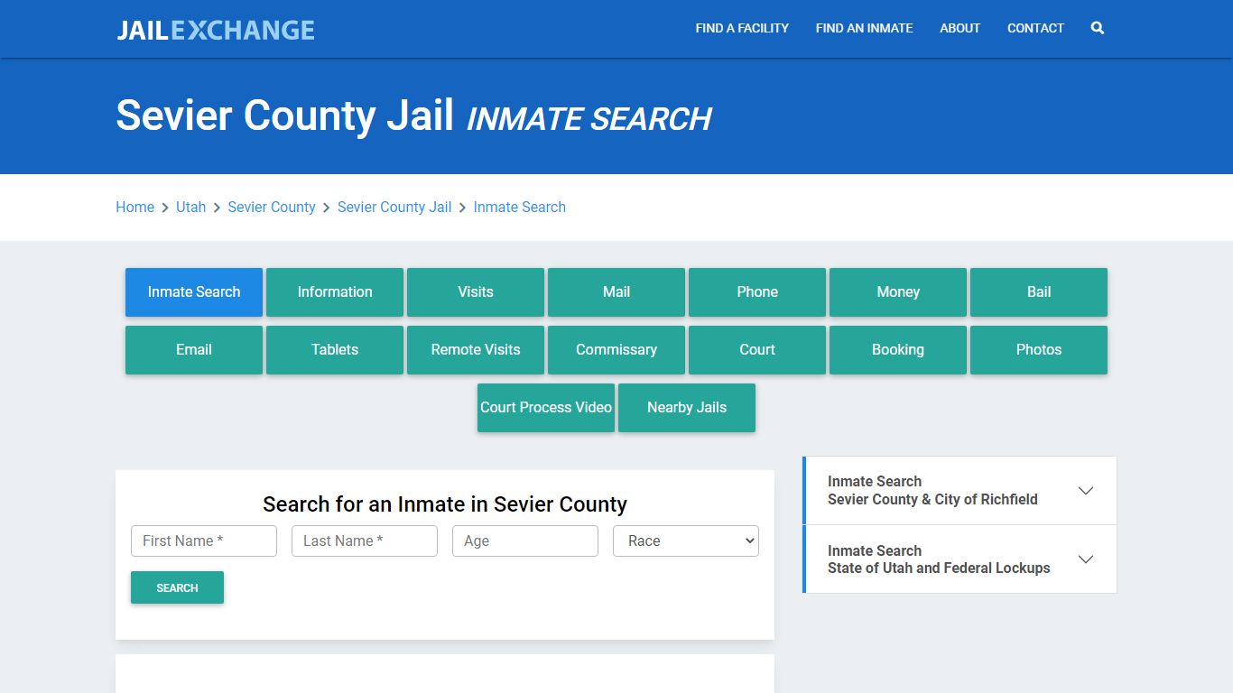 Sevier County Jail, UT Inmate Search: Roster & Mugshots